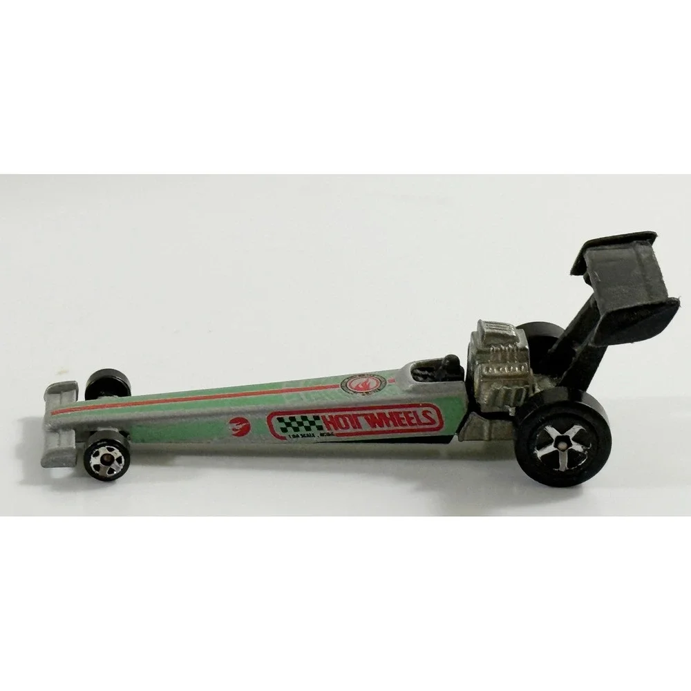 Hot Wheels Dragster Kids 1:64 Silver Green Red Top Fuel Racing Club 1994 Mattel